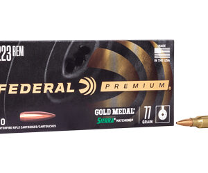 Federal Gold Medal Match, 223 Remington 77gr Boat Tail Hollow Point - 20rd