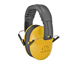 Walker's Ultra Compact Earmuffs for Kids - Yellow