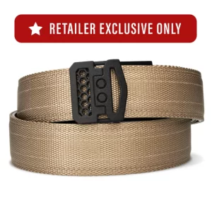 Kore Tan 499 Tactical Nylon EDC Gun Belt - X10 Exclusive Buckle Black